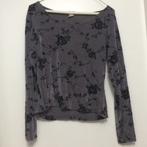 Jonden velvet floral blouse